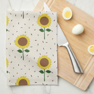 Torchon de cuisine à motif tournesol joyeux