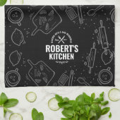 Torchon de cuisine à personnaliser avec un tableau (Plié)