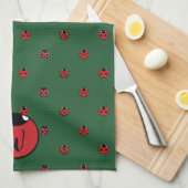 Torchon de cuisine à pois ladybug (Quart Plié)