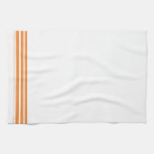 Torchon de cuisine à rayure orange et blanche (Horizontal)