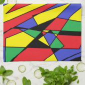 Torchon de cuisine abstrait coloré (Plié)