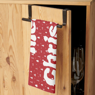 Torchon de cuisine Arbres de Noël et Flocons de ne