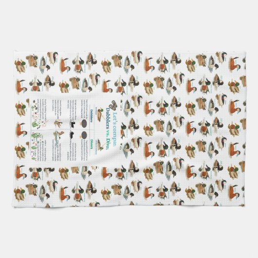 Torchon de cuisine avec canards en fond (Horizontal)