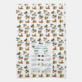 Torchon de cuisine avec canards en fond (Vertical)