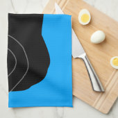 Torchon de cuisine avec chat noir (Quart Plié)