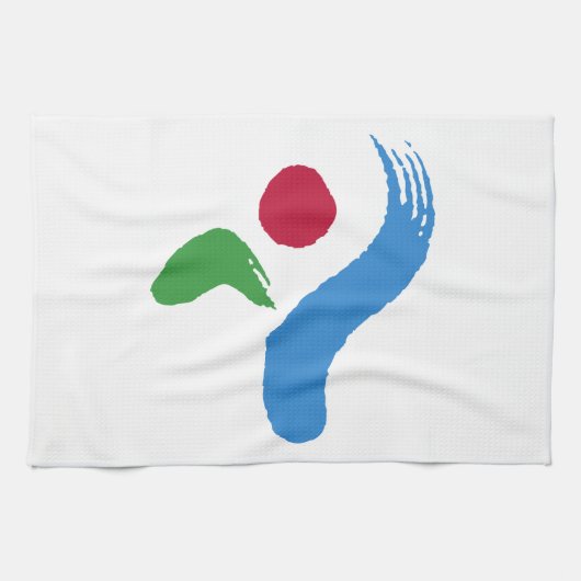 Torchon de cuisine avec drapeau de Séoul (Horizontal)