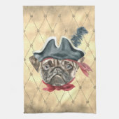 Torchon de cuisine Blackface le Pug Pirate (Vertical)