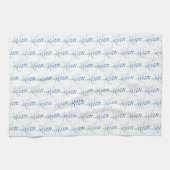 Torchon de cuisine blanc aux jacinthes (Horizontal)