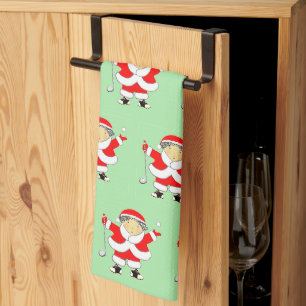 Torchon de cuisine cadeau de Noël de golf