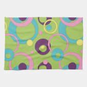 Torchon de cuisine Cercles Verts Funky (Horizontal)