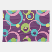 Torchon de cuisine Cercles Violets Funky (Horizontal)