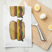 Torchon de cuisine cheeseburger (Quart Plié)