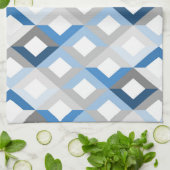 torchon de cuisine chevrons bleus (Plié)