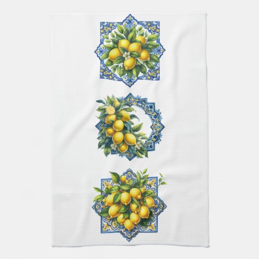Torchon de cuisine Citrons Méditerranéens (Vertical)