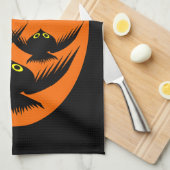 Torchon de cuisine corbeaux d'Halloween (Quart Plié)