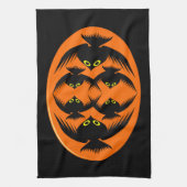 Torchon de cuisine corbeaux d'Halloween (Vertical)