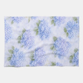 Torchon de cuisine côtier à l'aquarelle Hydrangea  (Horizontal)