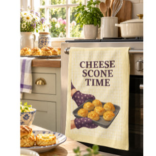 Torchon de cuisine Cottagecore avec motif de scone