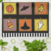Torchon de cuisine décor Halloween (Plié)