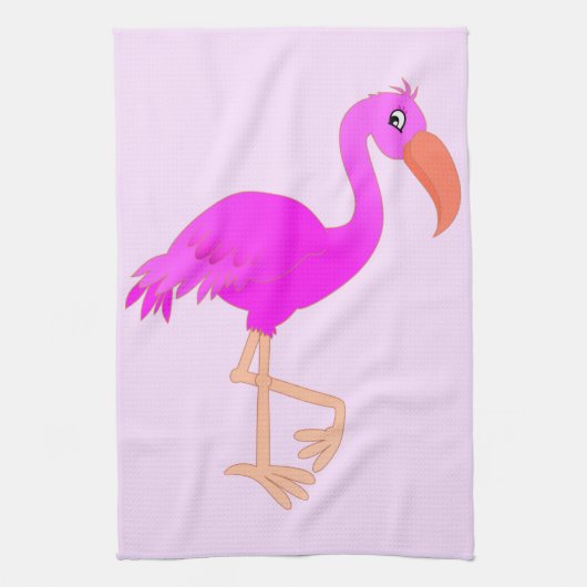 Torchon de cuisine flamant rose (Vertical)