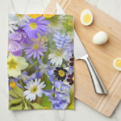 torchon de cuisine fleurs de printemps (Quart Plié)