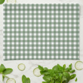 Torchon de cuisine Gingham vert (Plié)