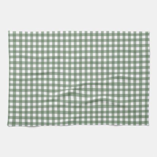 Torchon de cuisine Gingham vert (Horizontal)
