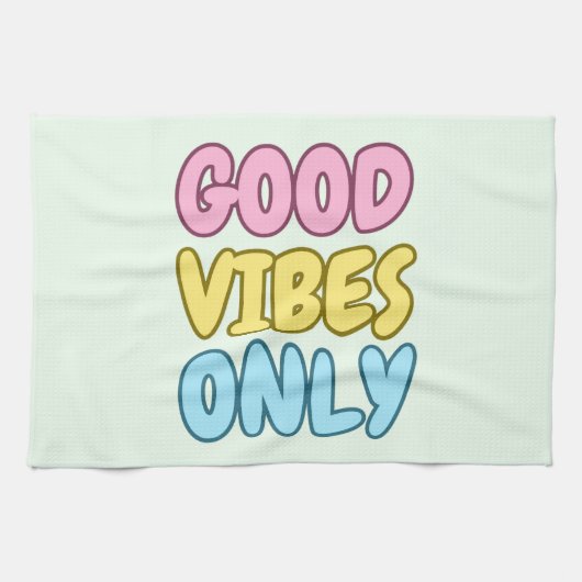 Torchon de cuisine Good Vibes Only (Horizontal)