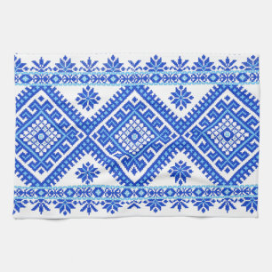 Torchon de cuisine impression croix ukrainienne bl