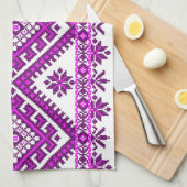 Torchon de cuisine Imprimé violet ukrainien (Quart Plié)