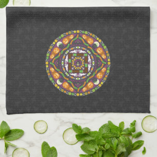 Torchon de cuisine mandala pour friandises et tour