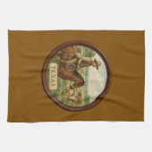 Torchon de cuisine marron Texas Cowboy (Horizontal)