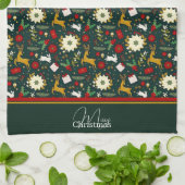 Torchon de cuisine motif de Noël (Plié)