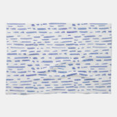Torchon de cuisine - motif rayure bleue (Horizontal)
