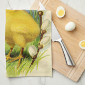 Torchon de cuisine Pâques Petit Poussin (Quart Plié)