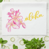 Torchon de cuisine Plumeria Aloha (Plié)