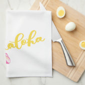 Torchon de cuisine Plumeria Aloha (Quart Plié)