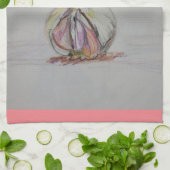 Torchon de cuisine pour amateurs d'ail (Plié)