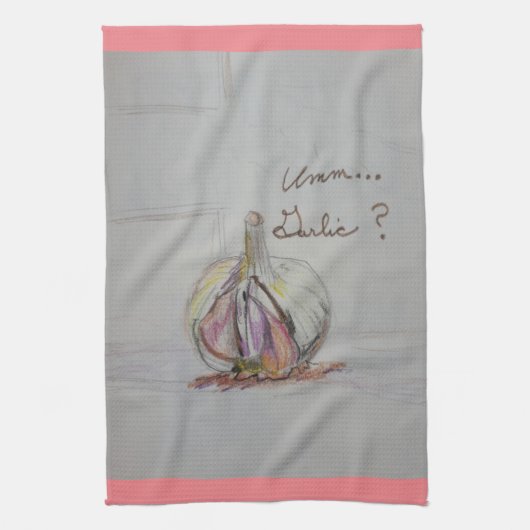 Torchon de cuisine pour amateurs d'ail (Vertical)