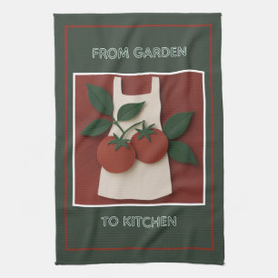Torchon de cuisine pour la récolte de tomates