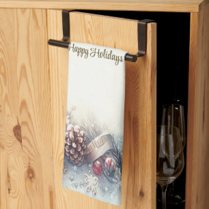 Torchon de cuisine pour les fêtes d'hiver