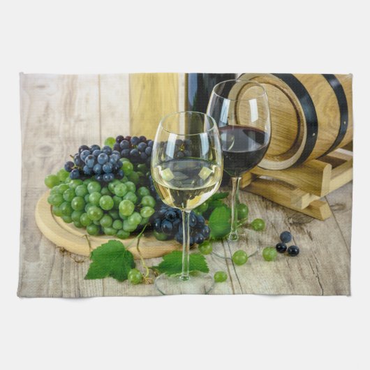 Torchon de cuisine Raisins et Vin de Toscane (Horizontal)