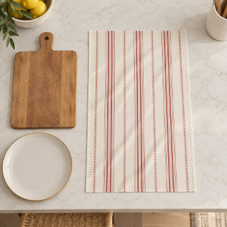 Torchon de cuisine rayé rouge Nordic Farmhouse