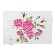 Torchon de cuisine Rose Rouge