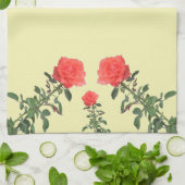 Torchon de cuisine - Roses roses à longue tige (Plié)