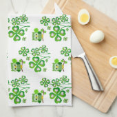 Torchon de cuisine Saint-Patrick en forme de hibou (Quart Plié)