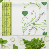 Torchon de cuisine Saint-Patrick Shamrocks (Plié)