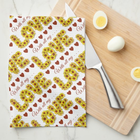 Torchon de cuisine Sunflower Love (Quart Plié)