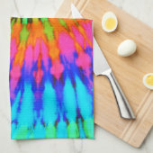 Torchon de cuisine tie-dye rose et bleu (Quart Plié)