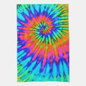 Torchon de cuisine tie-dye rose et bleu (Vertical)